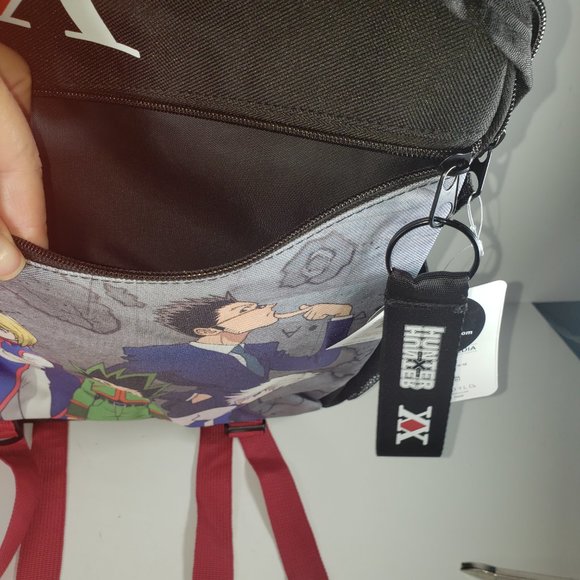 Hunter X Hunter Spencers Exclusive Backpack Character Front Side Net Pockets NWT - Picture 3 of 7